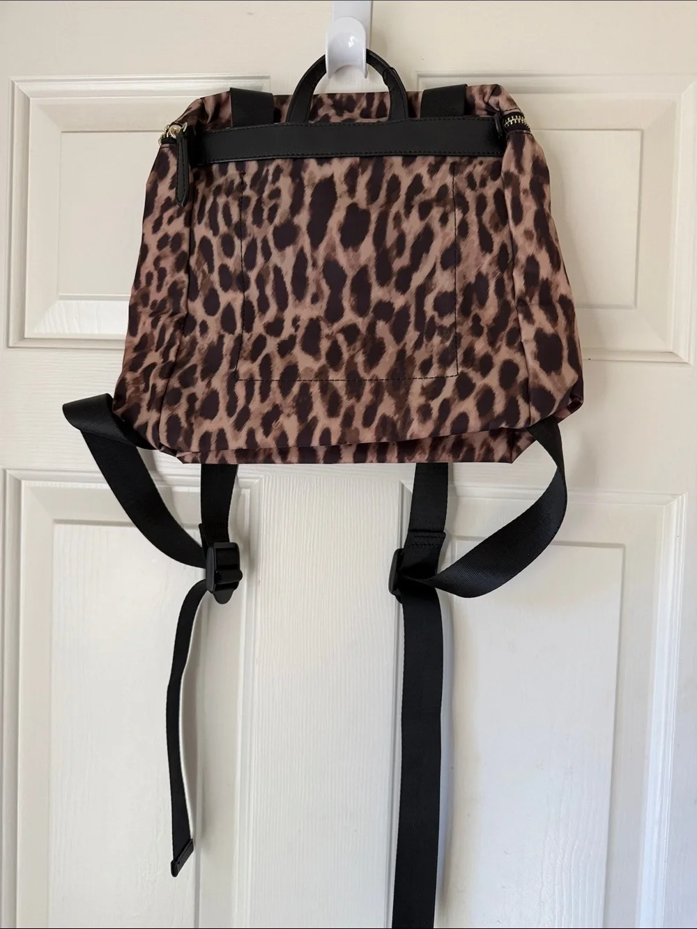 NWT BANANA REPUBLIC MINI LEOPARD NYLON BACKPACK/POCKET
